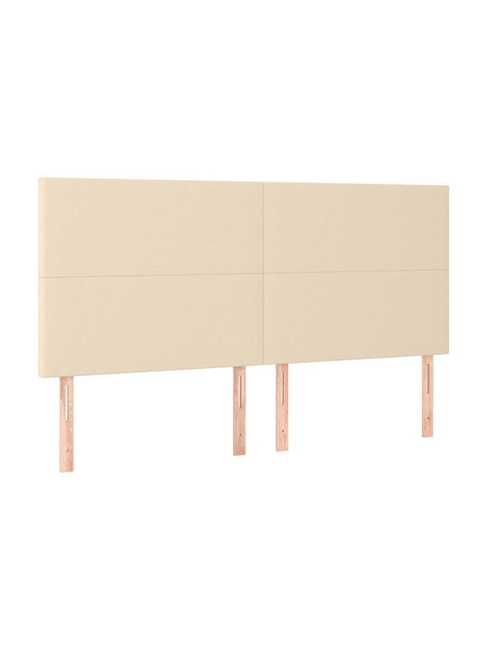 Bed Queen Upholstered with Fabric Blue with Slats & Mattress 160x200cm