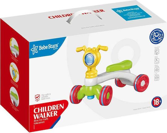 Bebe Stars Funny Baby Walker for 18++ Months Multicolour