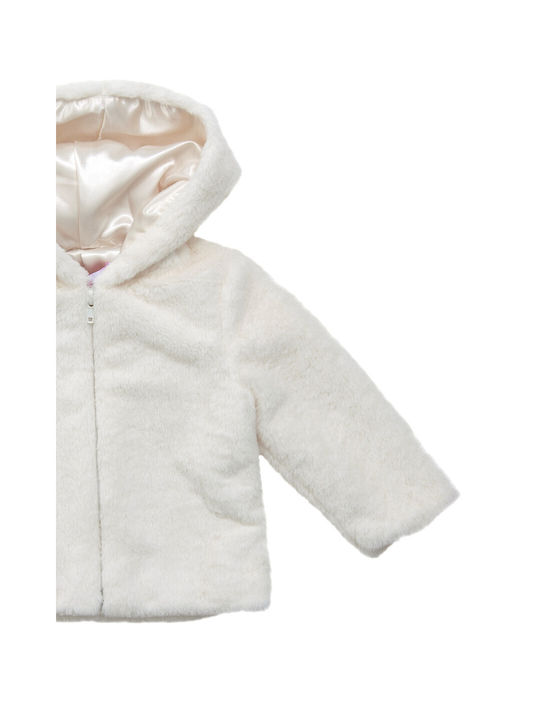 Babylon Kids Fur short Hooded Ecru