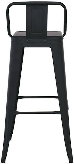 Metallischer Gartenhocker für Bar Außenbereich Relix Schwarz 44x44x96cm