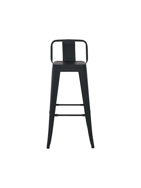 Scaun Metalic Pentru Bar Exterior Relix Negru 44x44x96cm