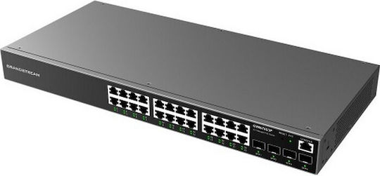 Grandstream GWN7803P Managed L2 PoE+ Switch με 24 Θύρες Gigabit (1Gbps) Ethernet και 4 SFP Θύρες