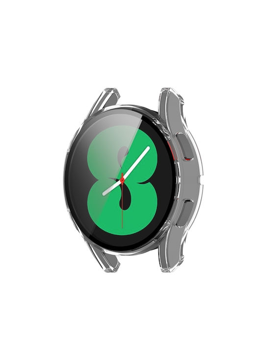 Carcasă de Plastic cu Sticlă în culoarea Transparent pentru Galaxy Watch 4 44mm