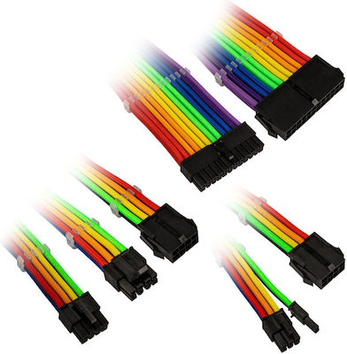 Kolink Core Adept Braided Cable Extension Kit Peripheral - Peripheral Cable Rainbow (COREADEPT-EK-RBW)