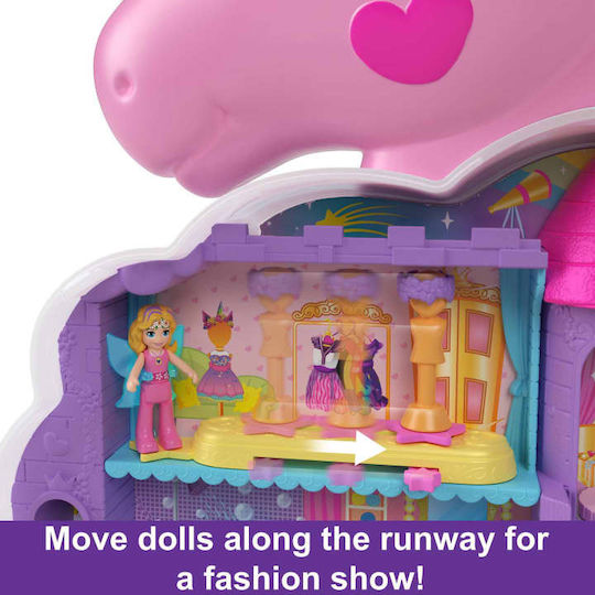 Mattel Rainbow Unicorn Salon Polly Pocket για 4+ Ετών 7εκ. (Διάφορα Σχέδια)