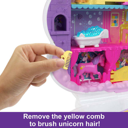 Mattel Rainbow Unicorn Salon Polly Pocket για 4+ Ετών 7εκ. (Διάφορα Σχέδια)