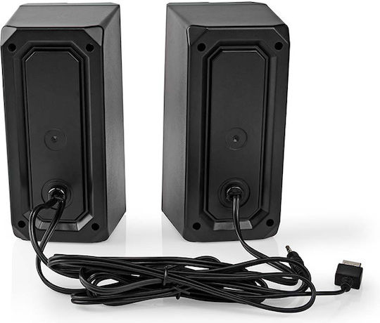 Nedis Ηχεία Υπολογιστή 2.0 με RGB Φωτισμό και Ισχύ 18W σε Μαύρο Χρώμα