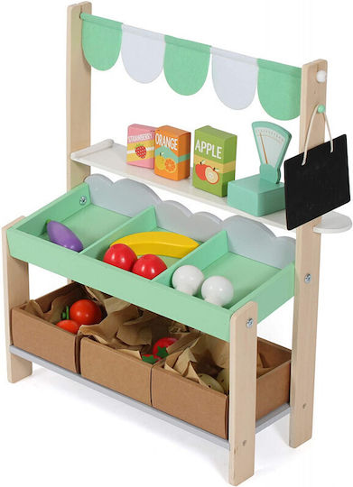 Gerardo’s Toys Wooden Market Stall from Wood for 3+ Years 12pcs