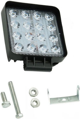 Pătratς Rezistent la apă Faruri pentru Autoturisme LED Universal 12 / 24V 48W 10cm 1buc