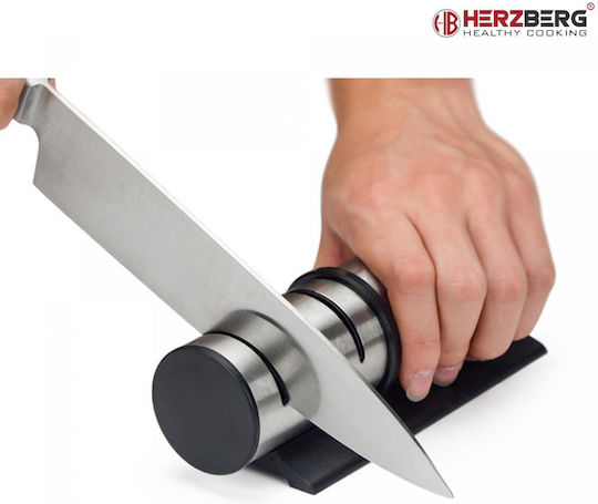 Herzberg Handheld Knife Sharpener with 3 Levels 18x6.5x6cm