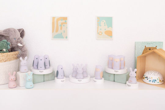 Lumini LED Lampă decorativă pentru copii Bunnies Alb 6x5x10εκ. Lumini LED Lampă decorativă pentru copii Bunnies Alb 6x5x10εκ.