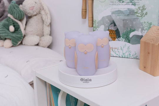 Olala LED Kinder Dekorative Lampe Owl Weiß 6x5x10εκ.