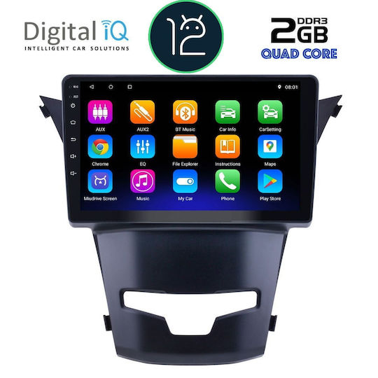 Digital IQ Car Audio System for Daewoo Korando Ssangyong Korando Korando 2014+ (Bluetooth/USB/AUX/WiFi/GPS/Apple-Carplay/Android-Auto/CD) with Touch Screen 9"