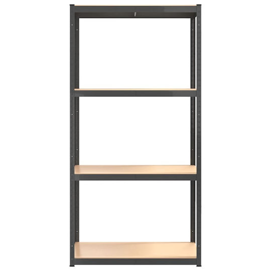 vidaXL Corner Dexions Galvanized Shelving Unit 80x40x160cm with 4 Shelves Total Load Capacity 320kg 2pcs