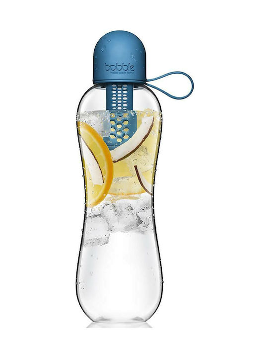 Bobble Infuse Plastic Water Bottle with Filter 590ml Transparent