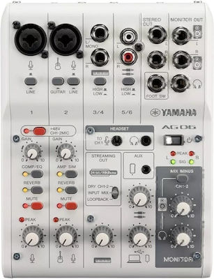 Yamaha AG06 MK2 USB to PC External Audio Interface