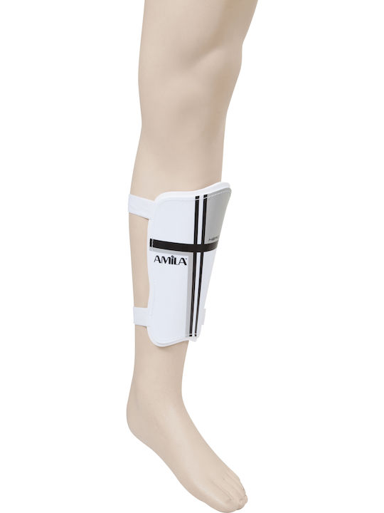 AMILA Hercules Adults Soccer Shin Protectors White Large 83177