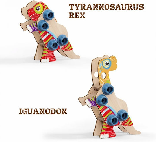 Quercetti Wooden Construction Toy Dino for Children 3+ years+ Years