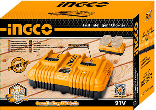Ingco Зарядно за Батерии за Инструменти 20V