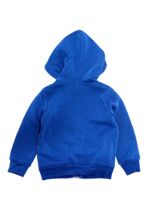 Hasbro Boys Hooded Sweatshirt with Zipper Blue