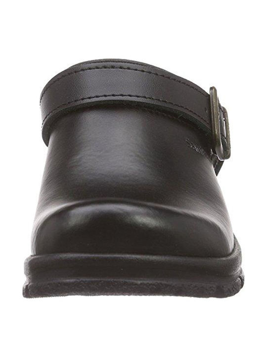 Sanita San Duty Din piele Anatomici Sabot Negre