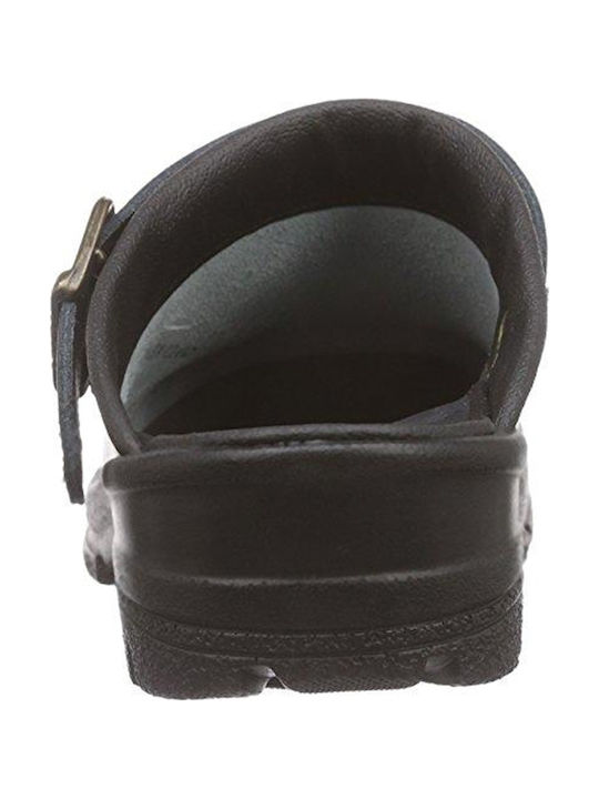 Sanita San Duty Din piele Anatomici Sabot Negre