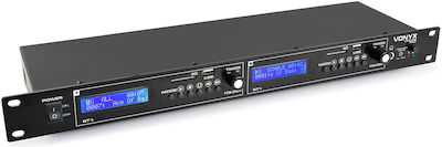 Vonyx Διπλό Επαγγελματικό Rack Media Player VX2USB MK2 με Bluetooth