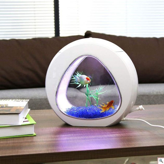 Nobleza Fishtank Ενυδρείο Ψαριών Χωρητικότητας 4lt με Φωτισμό, Φίλτρο 29x26.5x15εκ. Λευκό