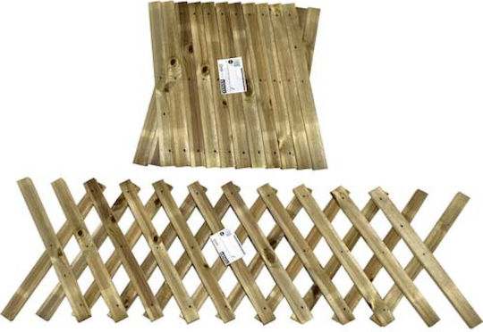 Trellis Pliabil de Grădină din Lemn cu Design în Grilă Romb în Culoare Bej 260x100cm