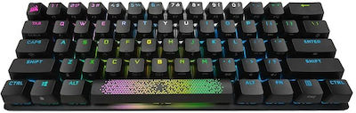 Corsair K70 RGB Pro Mini Fără fir Tastatură Mecanică de Gaming 60% cu Cherry MX Speed Silver întrerupătoare și iluminare RGB Negru