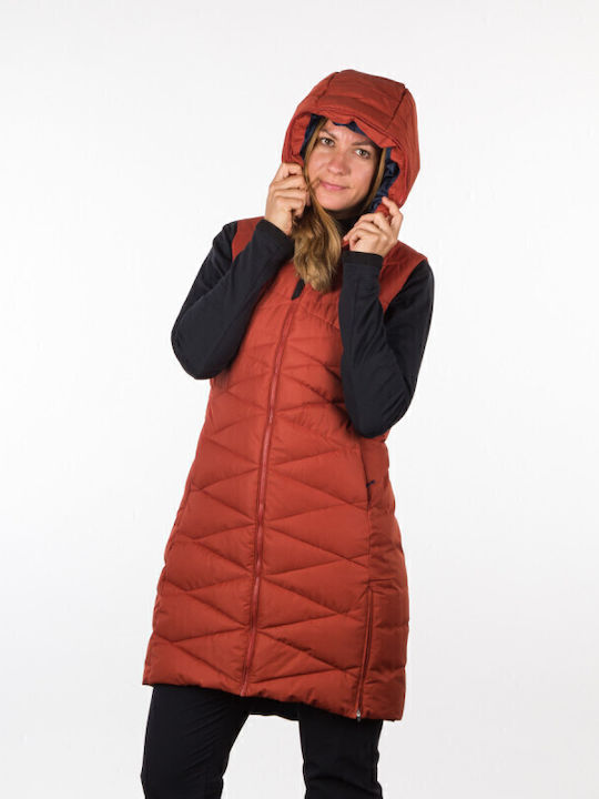 Street Raelyn Women's Long Puffer Jacket for Winter Rust