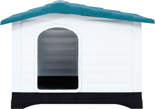 vidaXL Hundehaus Kunststoff Außenbereich Blau 90.5x68x66cm