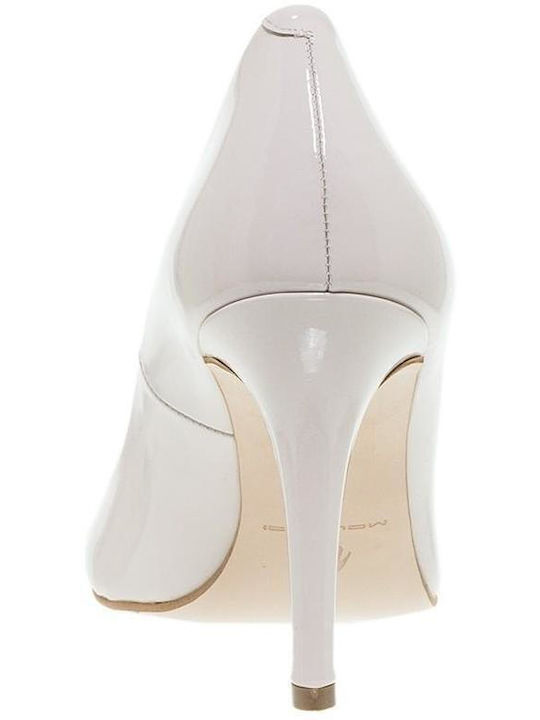 Mourtzi Patent Leather Stiletto Ivory High Heels