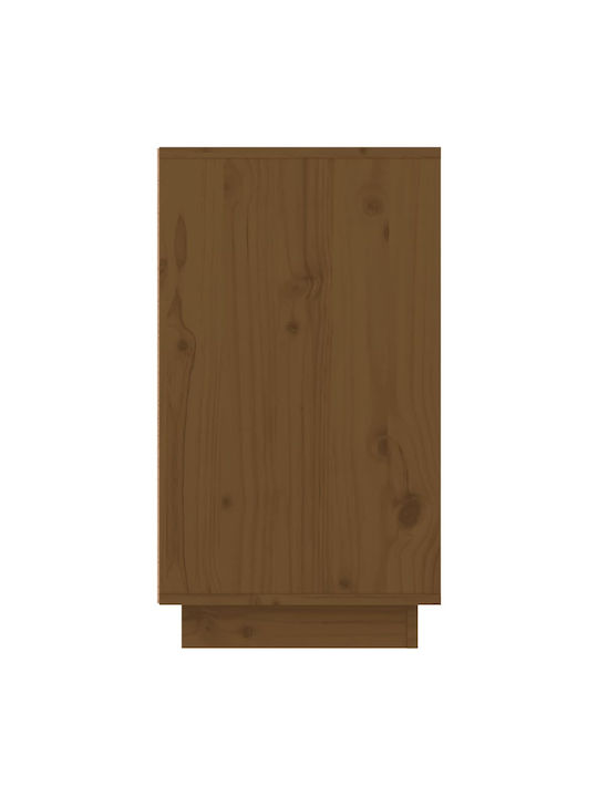 Shoe Organizer with 4 Shelves Brown Honey 110x34x61cm