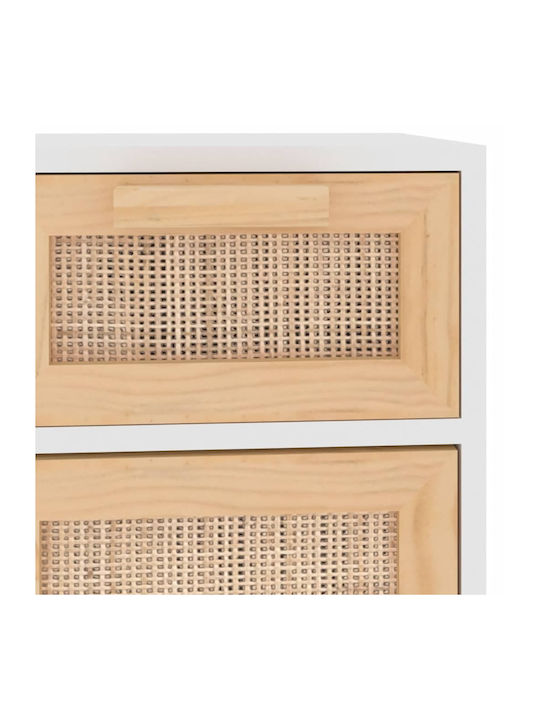 Sideboard Wooden with Drawers Beige 60x30x75cm
