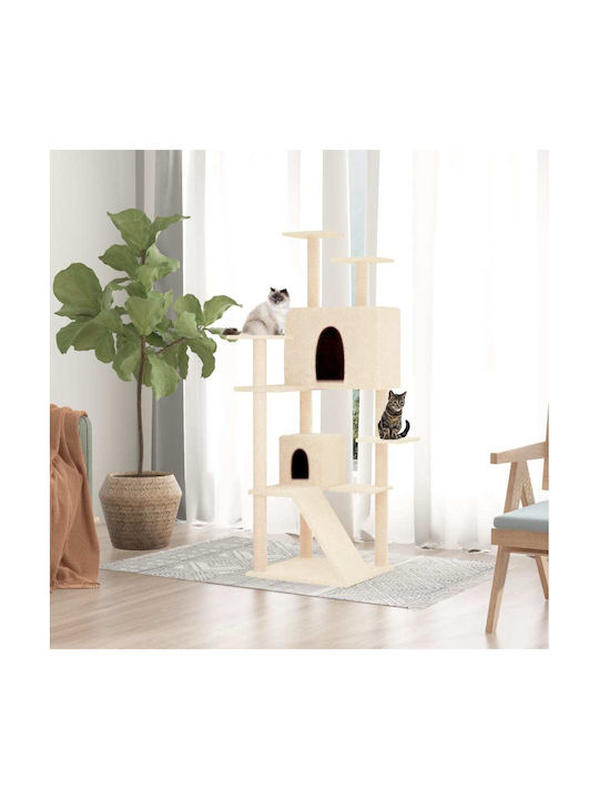vidaXL Scratching Post Cat Trees Beige 67x60x153cm