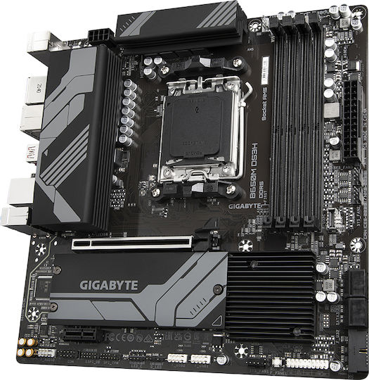 Gigabyte B650M DS3H Дънна платка Micro ATX с AMD AM5 Сокет