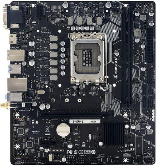 Biostar B660MX-E PRO Ver. 6.0 Wi-Fi Motherboard Micro ATX με Intel 1700 Socket