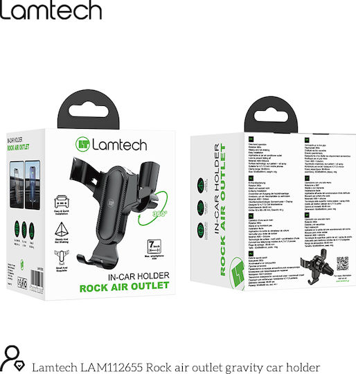 Lamtech Βάση Κινητού Αυτοκινήτου με Θήκη Μαύρη