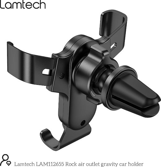 Lamtech Βάση Κινητού Αυτοκινήτου με Θήκη Μαύρη