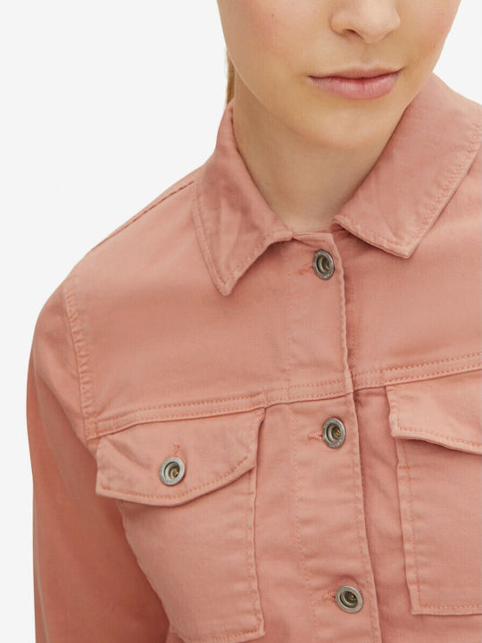 Kurz Damen Jeansjacke Rosa