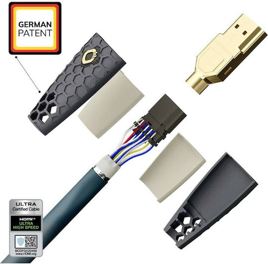 Oehlbach Flex Evolution HDMI 2.1 Ultra High Speed 48Gbps 4K 120Hz HDR VRR Kabel HDMI-Stecker - HDMI-Stecker 3m Schwarz