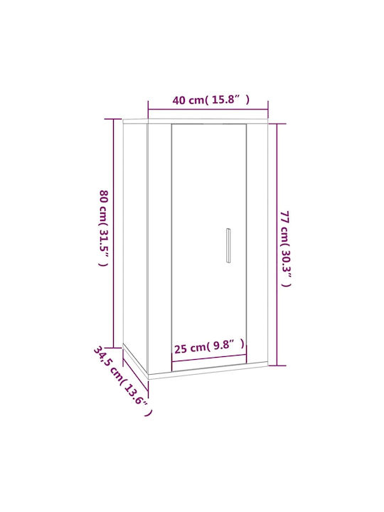 Cabinet Perete Alb 40x34.5x80cm