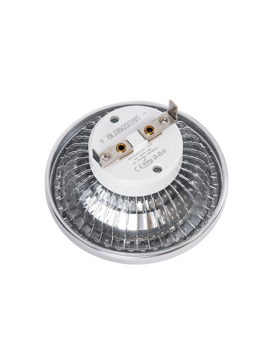 GloboStar Darko Metallic Ceiling Spot with Built-in LED and Warm White Light White 11.1x11.1cm