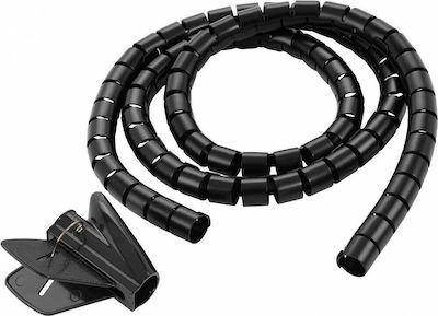 Techly Cable Spiral 25mm 2.5m Black