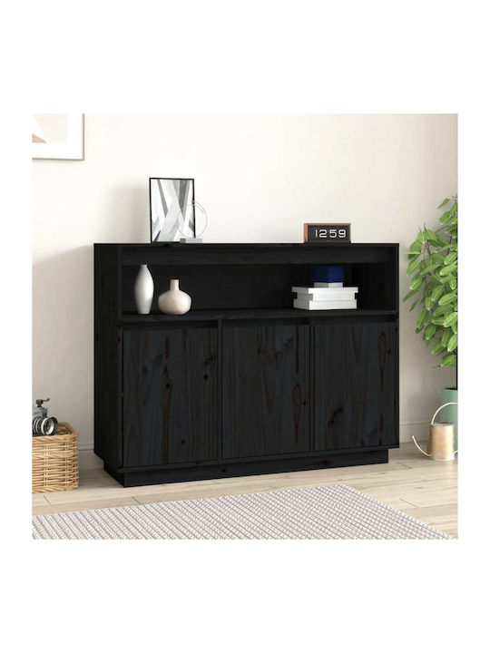 Wooden Buffet Black L104.5xW34xH80cm