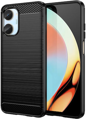 Hurtel Flexible Carbon Silicone Back Cover Durable Black (Galaxy A54Realme 10)