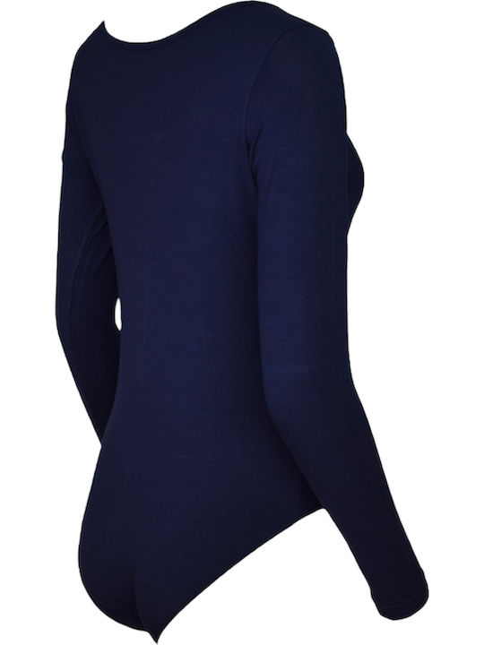 Wrap Long Sleeve Bodysuit Marine
