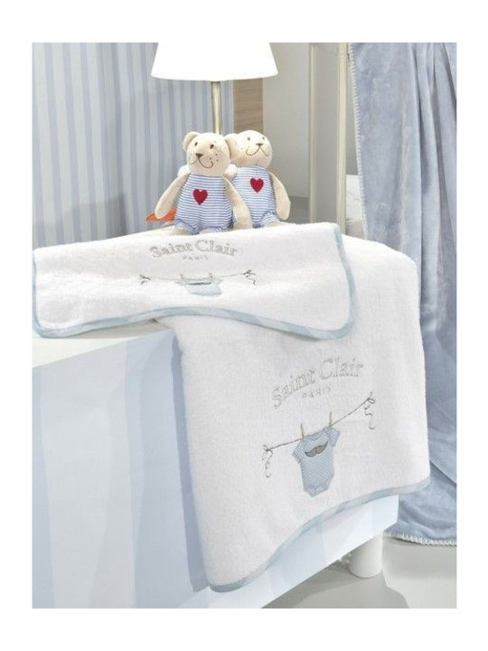 Saint Clair Set de prosoape pentru copii 2pcs Jimmy Albe