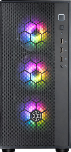 Silverstone Fara R1 PRO V2 Gaming Midi Tower Κουτί Υπολογιστή με Πλαϊνό Παράθυρο και RGB Φωτισμό Μαύρο